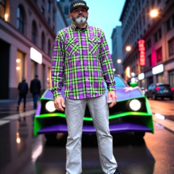 Legend Flannel CO. THE JOKER Limited Edition Flannel Shirt -Men’s SMALL-SOLD OUT - Picture 8 of 12